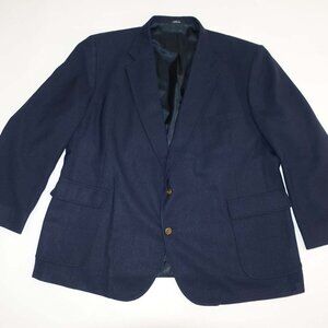 Barrington Mens Blazer Size 54 Regular Navy Blue 2 Button Sports Coat Jacket 54R